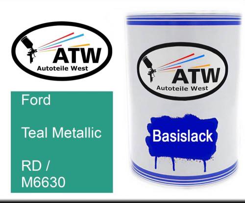 Ford, Teal Metallic, RD / M6630: 500ml Lackdose, von ATW Autoteile West.